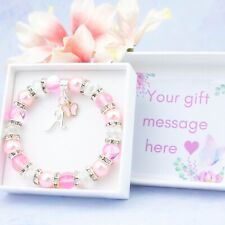 Personalised Butterfly Bracelet, Child's Initial Charm, Gift For Little Girls