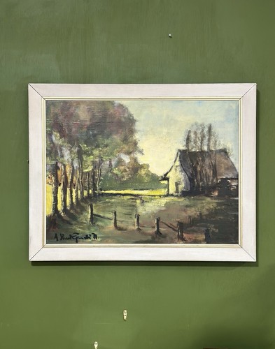 Vintage oil painting landscape - painting,