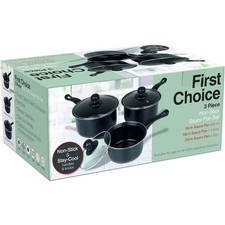 NonStick Saucepan Set 3Piece