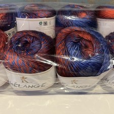 Melange red blue mix  double