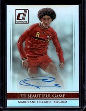 Marouane Fellaini Auto 2015 Panini Donruss Manchester United Belgium Autograph