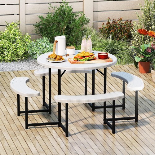 Picnic tables with benches - picnic,