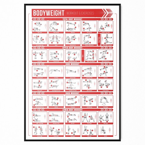 Gym workout poster bodyweight - workout,