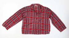 Closer with Evie Womens Red Check 100% Cotton Basic Button-Up Size 10 Collared