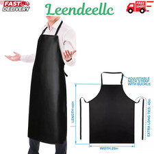 Waterproof Rubber Vinyl Apron 40 Inch Heavy Duty Chemical Work Apron Durable