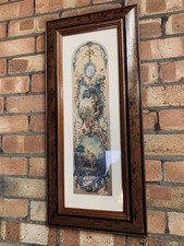 Beautiful F. BOUCHER Lady In Garden VINTAGE Painting Banner Print FRAMED Glazed