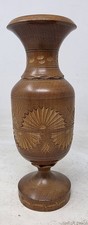 Wooden Hand Carved Vase 22.5cm