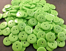 Plain Light Green Flat Buttons