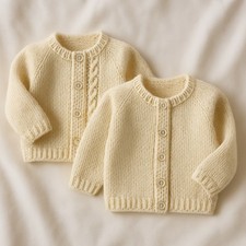 Premature Baby Knitting Pattern Only - make a 2 Piece Cardigan Jumper Set Offer