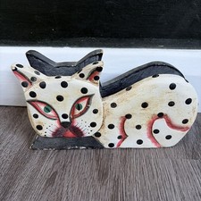 Vintage White Black Spotted