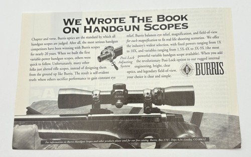Burris handgun scopes vintage - handgun,