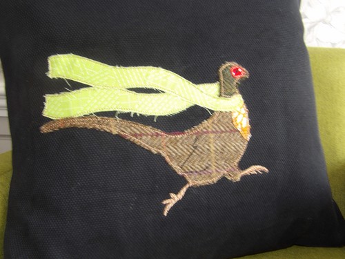 Applique running pheasant