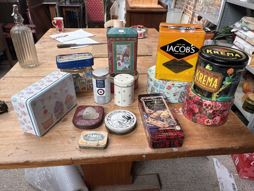 Vintage collectable metal tins - collectable,