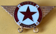 STOKE  POTTERS   1975   GOLD    SPEEDWAY    BADGE