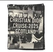 CHRISTIAN DIOR RARE LUXURY BLANKET THROW. New, Cruise 2025 Scotland Collection.