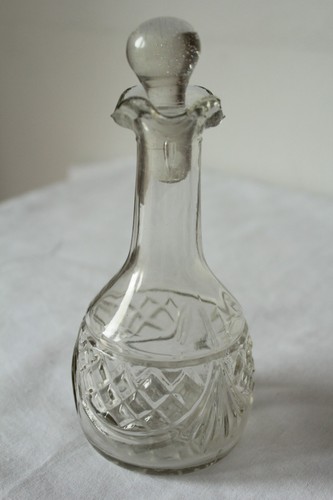 Vintage cut glass decanter - cut,