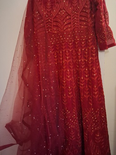 Asian indian red maxi dress - indian,