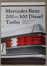 Mercedes-Benz 200-300 Diesel SST Turbo Conversion Brochure 1982