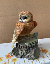 Rare Border Fine Arts - FINESSE OWL on Axe Figurie.     VGC