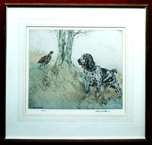 Spaniel and partridge - spaniel,