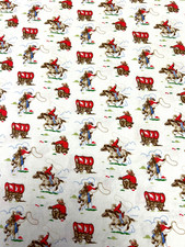 Cath Kidston MINI COWBOY Cotton Fabric Remnant 21"/53cm x 26"/66cm