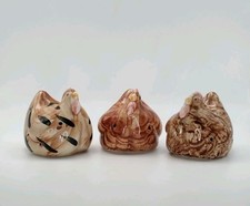 3x Vintage Alexander Ceramic Pomanders Handmade in Wales Chicken Hen
