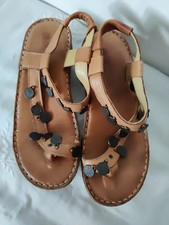 Pavers Tan Coin Sandals  Shoes