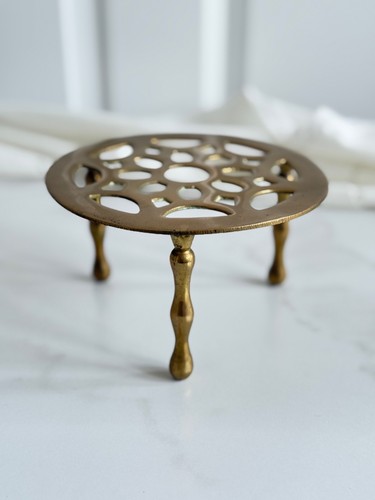 Vintage brass trivet - vintage, trivet,
