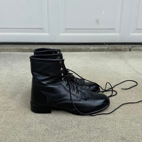 Vintage black leather - black, western