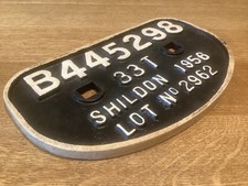 Original Railway Wagon D Plate