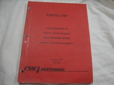 Westerbeke 40 engine WPDS marine diesel generators Parts List Manual 