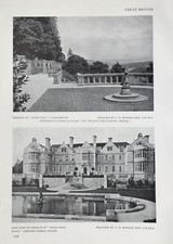 Art Nouveau House "Wych Cross Place" Pond - Antique Print 1913