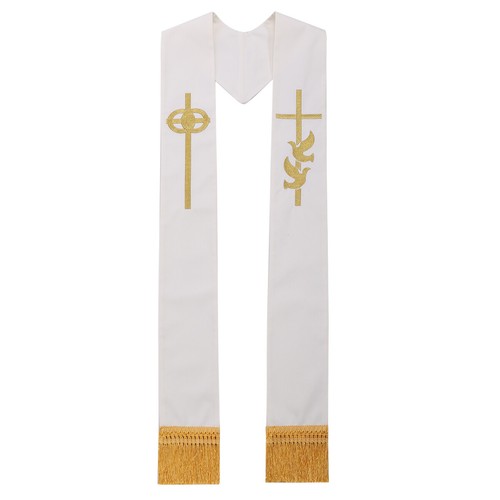 Clergy dove cross stole - dove,
