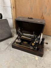 Singer 99k Heavy Duty Hand Crank Sewing Machine Used