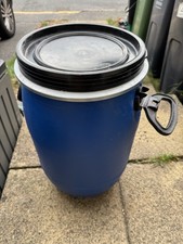 30L Litre Open Top Plastic Storage Drum Barrel Keg With Lid Food Grade