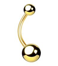 Steel Belly Bar - PVD Plated - Choose Colour & Size: 8mm 10mm 12mm 14mm