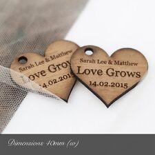Personalised 4cm Wooden Heart