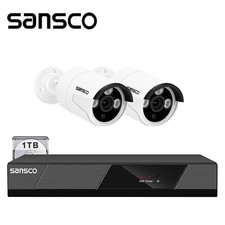 POE CCTV Security System 4CH HD 4MP NVR IP Audio Camera Home Outdoor with 1TB