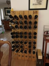 2 Brandings !! ORIGINAL Nature Oak Champagne Riddling Rack for 60 Wine Bottles