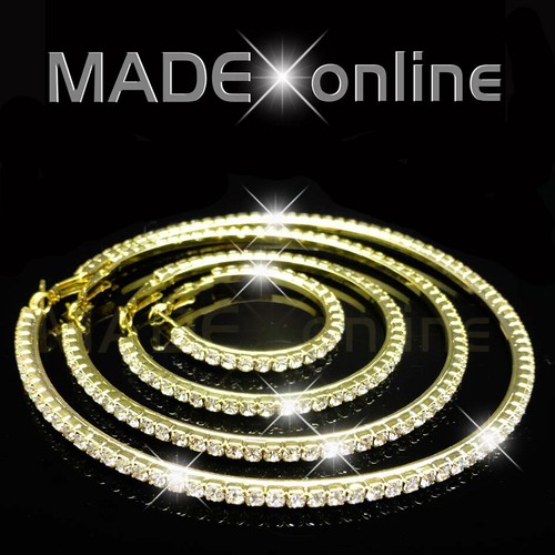 Gold plated diamante - plated, round