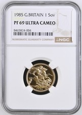 1985 Gold Proof Full Sovereign NGC PF69 Ultra Cameo