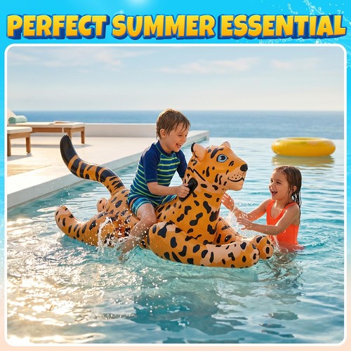 Inflatable leopard pool float - pool,
