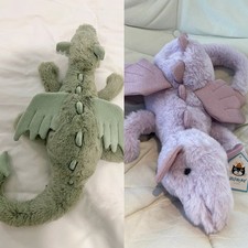 Jellycat Snow Dragon Soft Stuffed Toys Gifts With Tags Free Dust Bag Large 50CM