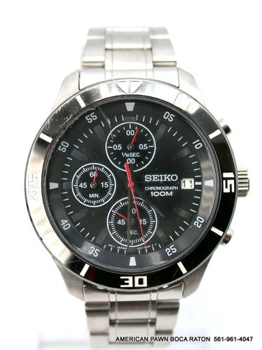 Seiko chronograph 100m black - seiko,