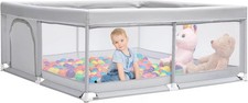 BEJOY Baby Playpen 150cm, compact and strong with foam protection and anti-slip