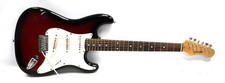 STAGG Full-Size 6-String ST-Style Electric Guitar In Red Burst With Bag -M26