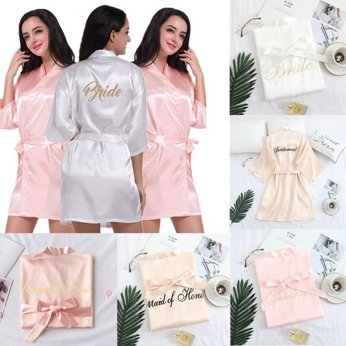Satin robe wedding bride - wedding,