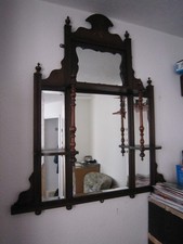antique victorian overmantle mirror