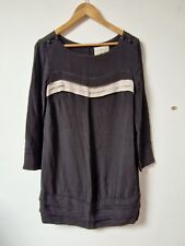 Olive & Orange Orla Kiely Silk Relaxed Fit Black Dress Size 10
