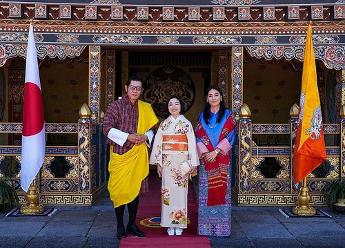 Royal house bhutan postcard - house,